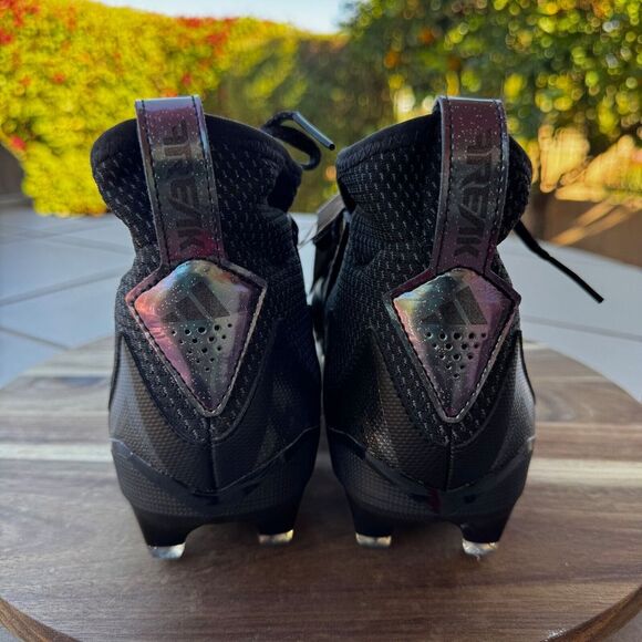 Size 10.5 - Adidas Men's Adizero Freak 23 GW1739 Black Football Cleats - Picture 6 of 9